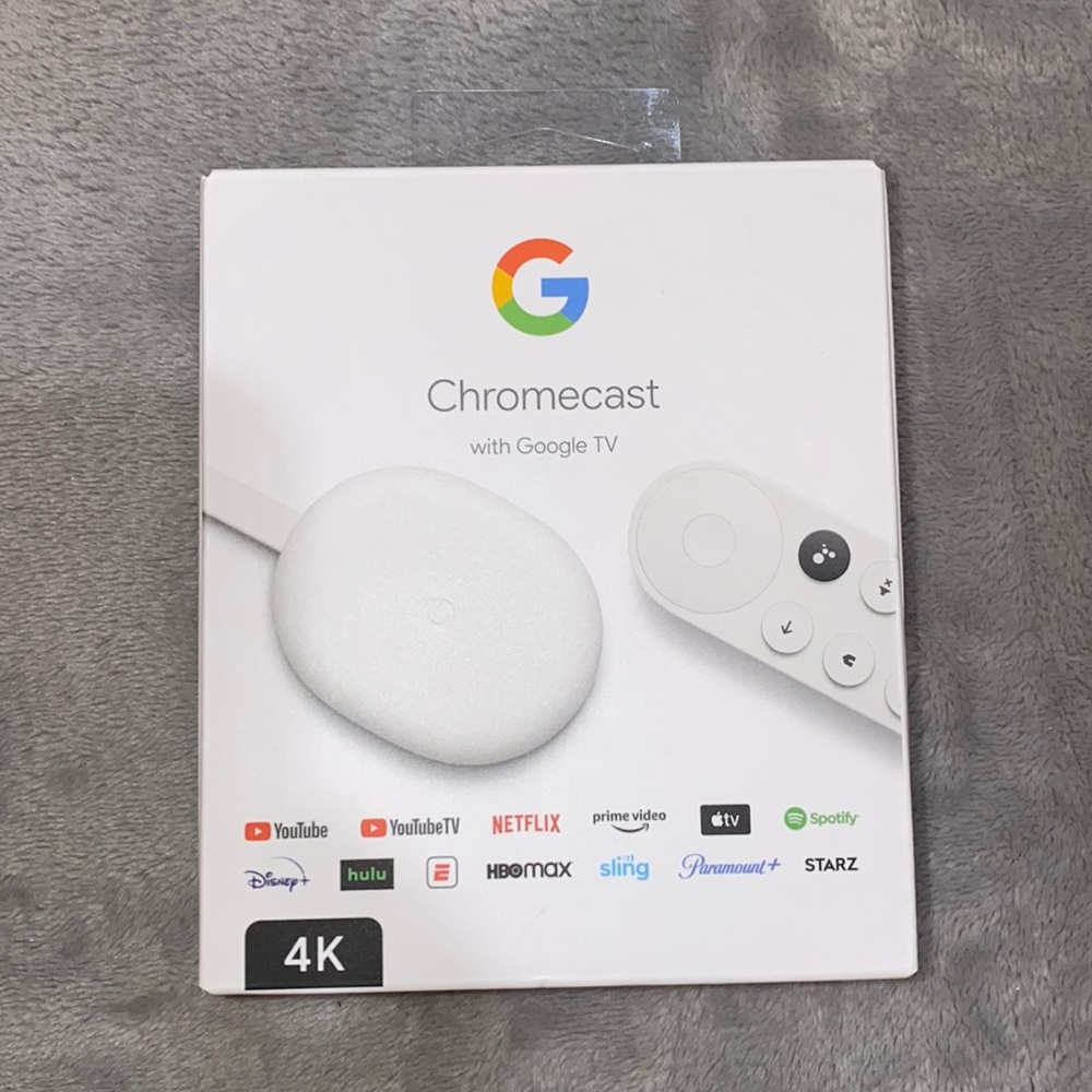 Google Chromecast With Google Tv 4K Brand New In Open Box